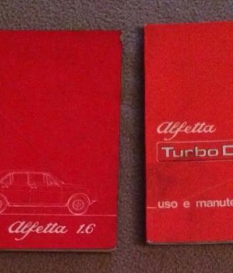 Libretti Uso e Manutenzione Alfa Romeo Alfetta