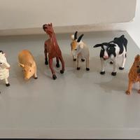 Set di 6 animali in plastica