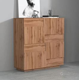 Madia 120x126h cm rovere wotan con 2 ante - Beryl