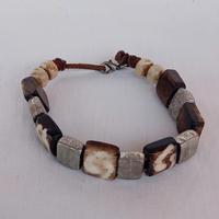braccialetto uomo artigianale pietre metallo cuo