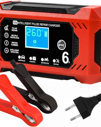 Caricabatterie Auto, 6A 12V Mantenitore Batteria