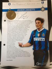 Medaglia javier Zanetti Inter campione d'Italia