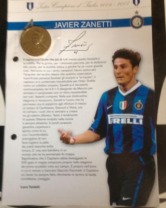 Medaglia javier Zanetti Inter campione d'Italia