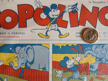 Moneta 1 dollaro e ristampa Topolino