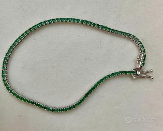 Tennis oro 750% con smeraldi - NUOVO -