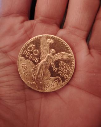 50 pesos oro 