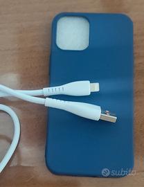 cavo ricarica ifhone + cover iPhone 12 mini 