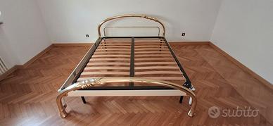 Letto matrimoniale in ottone massiccio