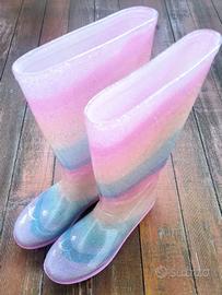 Stivaletti Stivali Pioggia Bambina Colorati 37 38