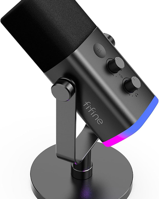 FIFINE USB Gaming Microfono Dinamico per PC PS4 PS