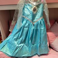 Vestito carnevale bimba Frozen Elsa, età 5/6 anni