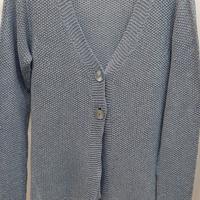 cardigan azzurro in lurex