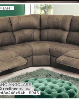Divano angolare con recliner