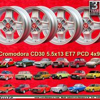 4 pz cerchi Fiat Alfa Autobianchi Cromodora CD30 5