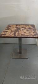 TAVOLI LEGNO BASE ACCIAIO