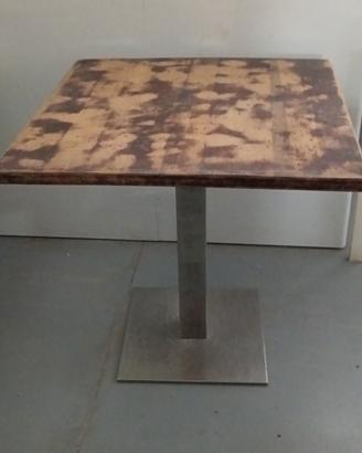 TAVOLI LEGNO BASE ACCIAIO