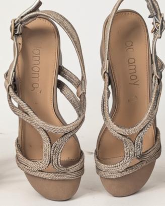 Sandali con tacco medio Yamamay  oro/rosa ta 37
