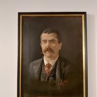 quadro  ritratto uomo con baffi 