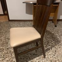 Sedie soggiorno legno e pelle Aeffe