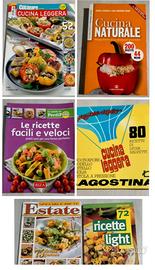 N. 6 Ricettari+libro Cucina leggera ricette light 