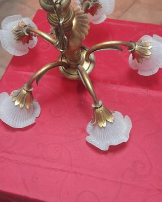 Lampadario dorato anni  "60"