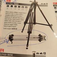 Treppiedi Video MANFROTTO 028+Testa 136/mov.fluidi