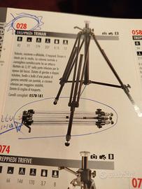 Treppiedi Video MANFROTTO 028+Testa 136/mov.fluidi