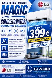 Lg condizionatore wifi incluso compreso montaggio