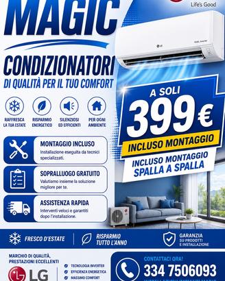 Lg condizionatore wifi incluso compreso montaggio