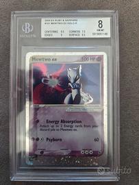 carta pokemon Metwo Ex Holo 2003 BGS 8 NM-M