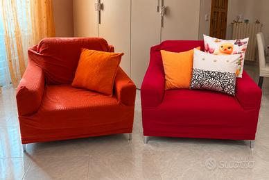 Coppia di poltrone comode con coperture – 80x80 cm