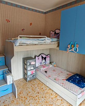 letto a castello con armadio 