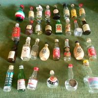 30 bottigliette liquore mignon vintage vuote