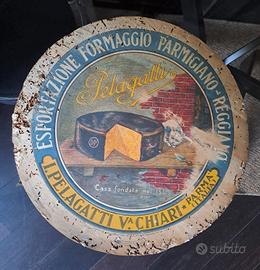 Targa pubblicità Parmigiano Reggiano 1930 vintage