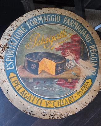 Targa pubblicità Parmigiano Reggiano 1930 vintage