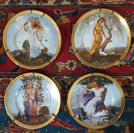 Piatti decorativi "Le Quattro Stagioni" LIMOGES