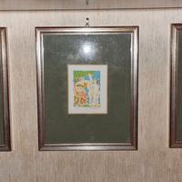 Aligi Sassu, set di 3 quadri