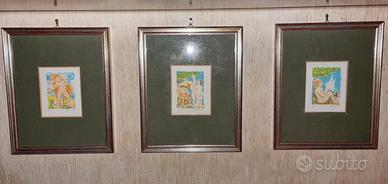 Aligi Sassu, set di 3 quadri
