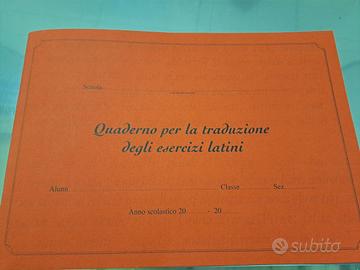 Quaderno per la traduzione degli esercizi latini