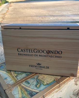 Cassa in legno vuota CastelGiocondo Frescobaldi