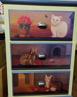 Cassettiera con disegni