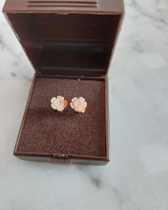 orecchini Mikado in oro e corallo