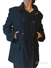 Caban Nero Oltre in Lana Vergine, Taglia 50