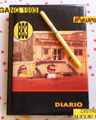 🎶 883 Pezzali DIARIO Vintage 1993 + Penna JOLLYNA