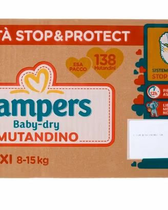 Pampers Baby-Dry Mutandino Mis. 4 esapacco 138 pz