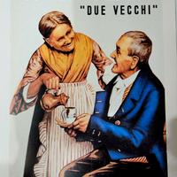 Manifesto pubblicitario Talmone Cacao Due Vecchi 