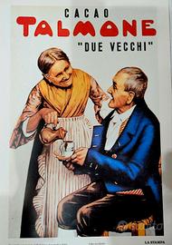 Manifesto pubblicitario Talmone Cacao Due Vecchi 