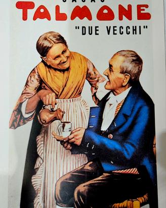 Manifesto pubblicitario Talmone Cacao Due Vecchi 