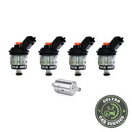 4 INIETTORI NUOVI LANDI RENZO ARANCIONE FIAT GPL