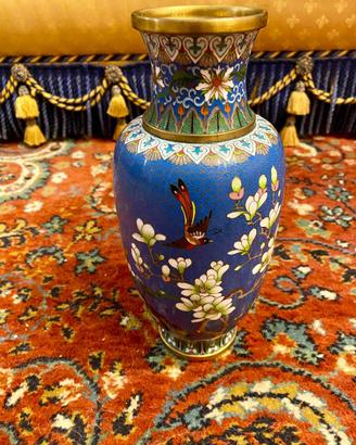 Splendido vaso cloisonne vintage artdeco